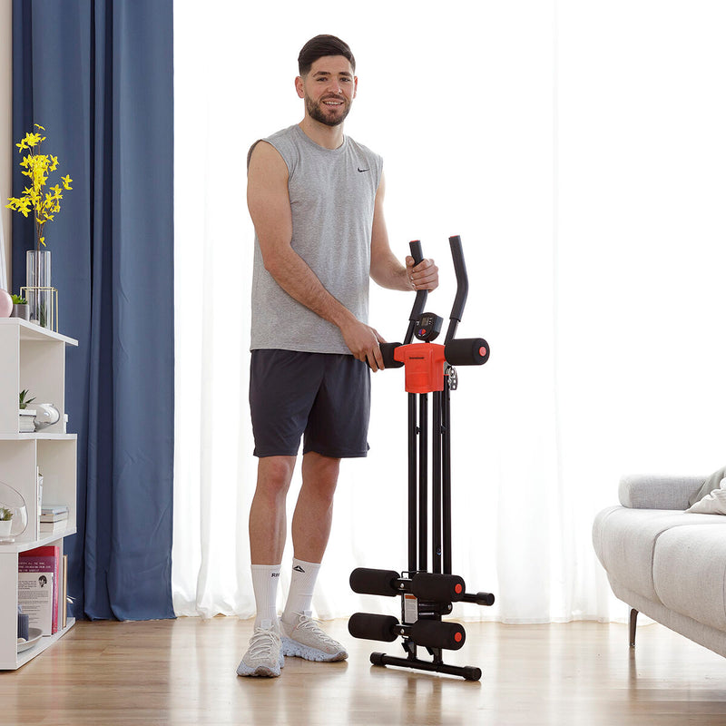Folding Abdominal Machine med træningsguide Plawer InnovaGoods