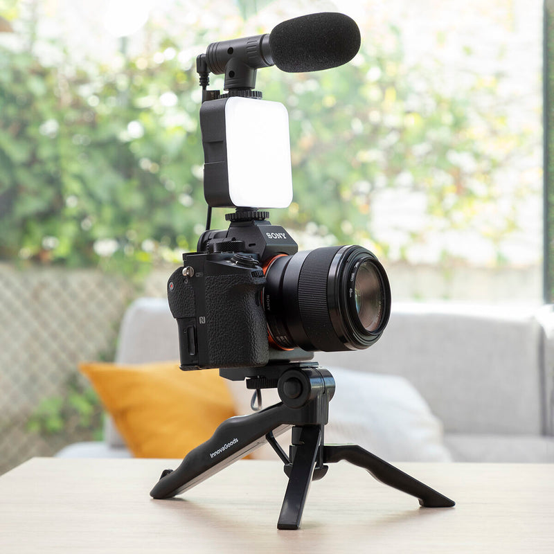 Vlogging-sæt med lys, mikrofon og fjernbetjening Plodni InnovaGoods 6 Dele