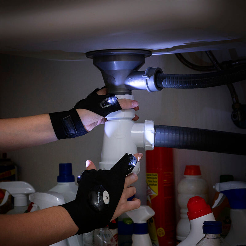 Handsker med LED-lys Gleds InnovaGoods 2 enheder