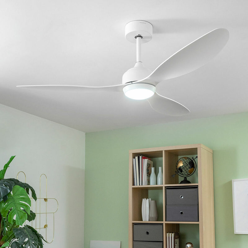 Loftsventilator med LED-lys og 3 ABS-vinger InnovaGoods 52" Ø132 cm Hvid 36 W (Refurbished A)