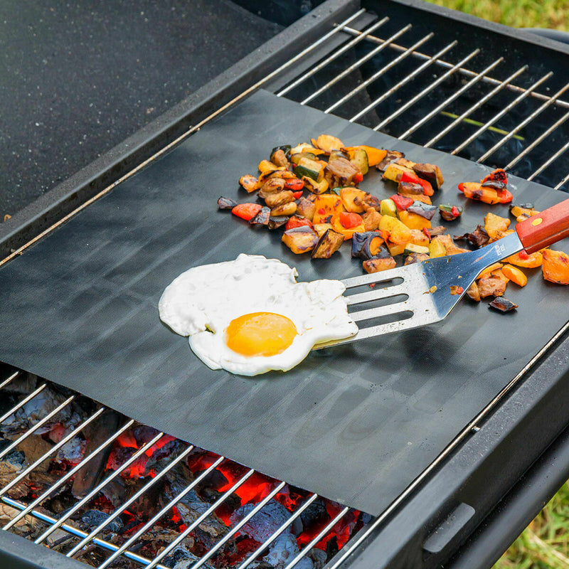 Pack Sammenklappelig trækulsgrill af rustfrit stål og Ovn- og Grillmåtte InnovaGoods