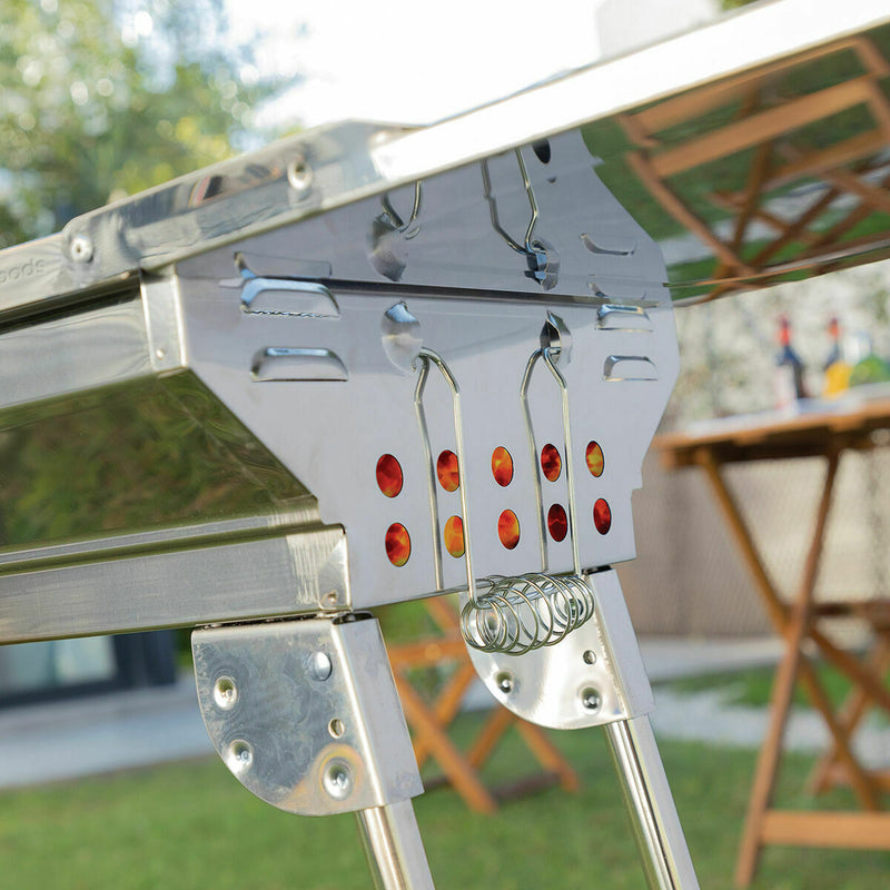 Pack Sammenklappelig trækulsgrill af rustfrit stål og Ovn- og Grillmåtte InnovaGoods