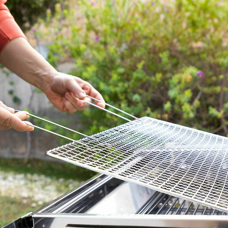 Pack Sammenklappelig trækulsgrill af rustfrit stål og Ovn- og Grillmåtte InnovaGoods