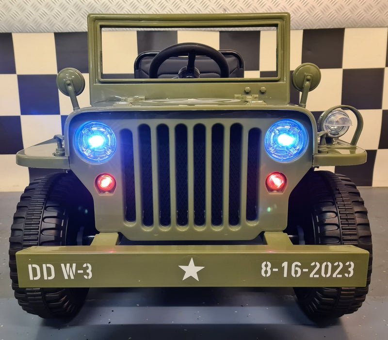 Jeep Willys 12V elbil til børn med fjernbetjening