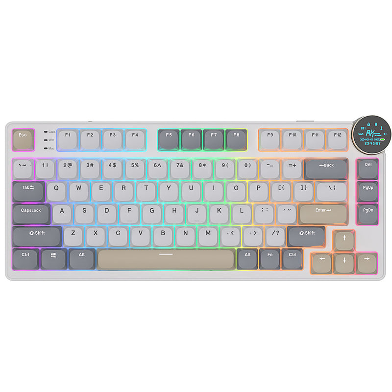 Royal Kludge N80 lineær 80K Pearly Dawn - RGB ANSI (ENG) trådløs
