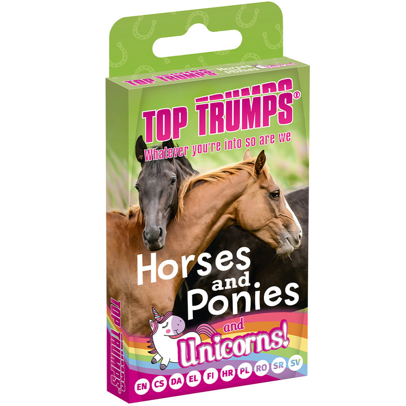 Winning Moves Top Trumps - Horses & Unicorn kortspil i standardæske (flersproget)