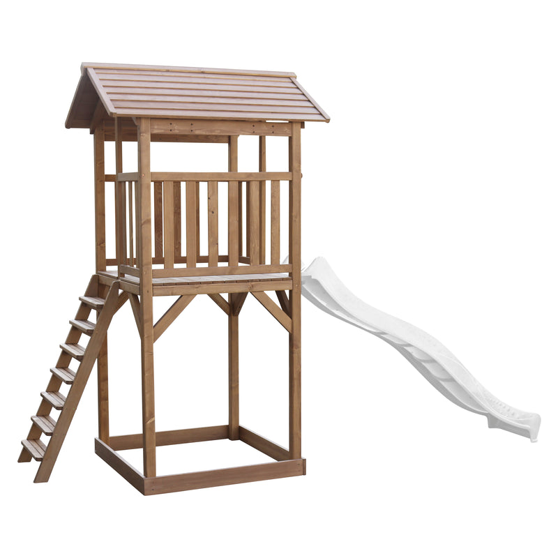 AXI Beach Tower Legetårn Brun - Hvid Rutsjebane