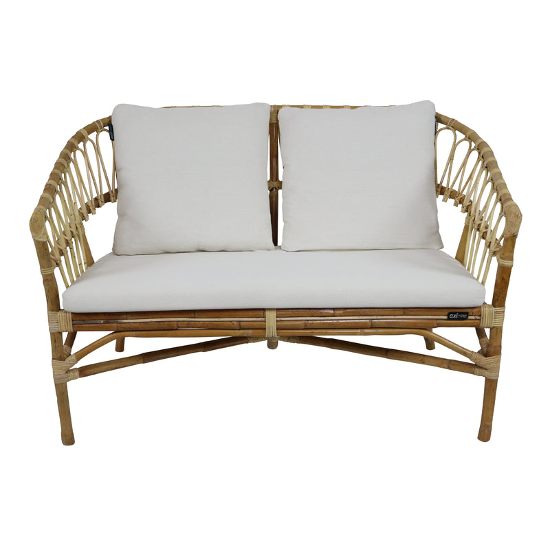 AXI Mary Rattan Loungesæt – 4 dele med sofa, bord og 2 stole Natur/hvid