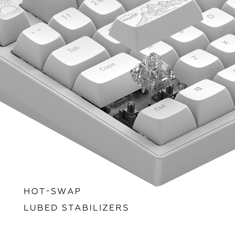 Dark Project ALU Terra Nostra hvid - kablet gamingtastatur (ANSI)