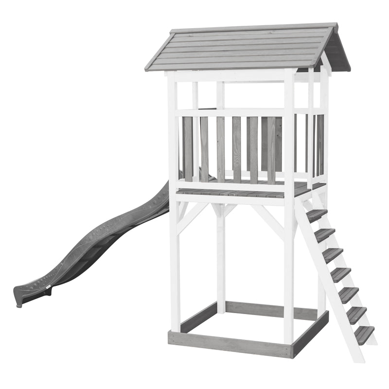 AXI Beach Tower Legetårn Grå/Hvid - Grå Rutsjebane