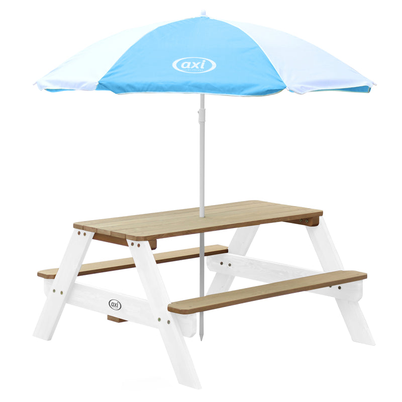 AXI Parasol Ø125 cm - Blå/Hvid