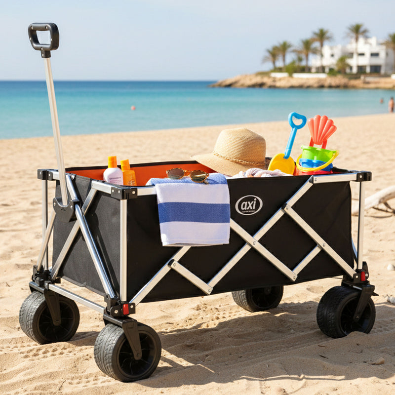 AXI SB151 sammenklappelig Strandvogn Aluminium - Sort/orange