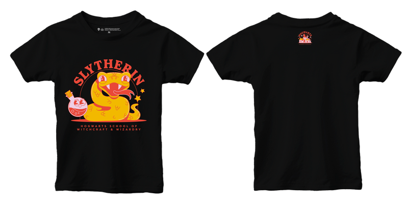 Harry Potter Slytherin børne-T-shirt sort, 9-11 år