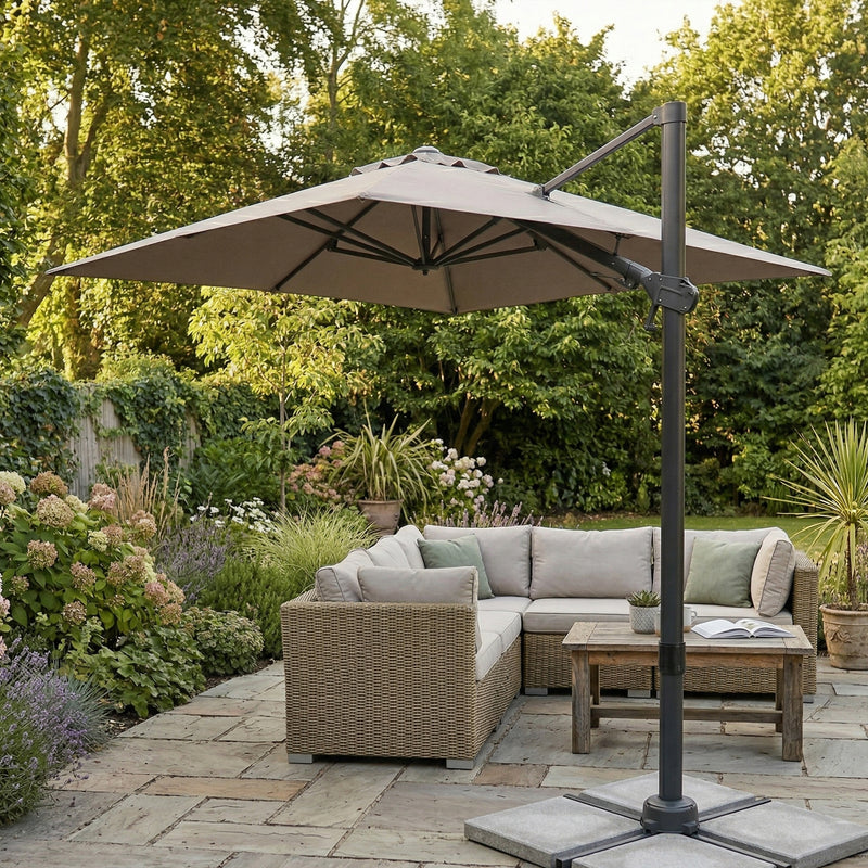 AXI Nyra Hængeparasol 200x300 cm Antracit/Taupe