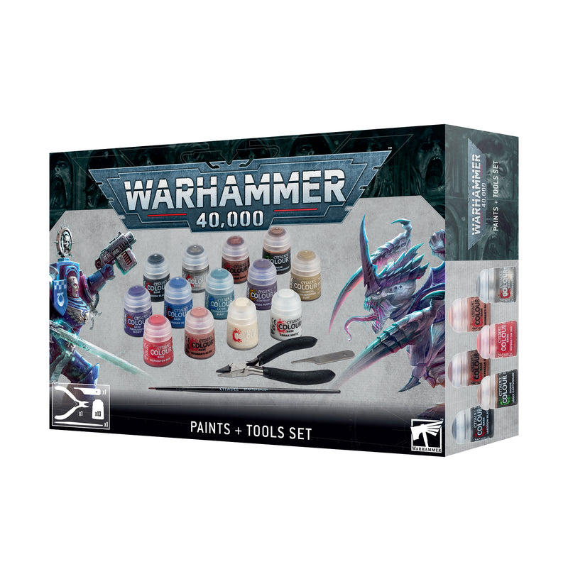 Warhammer 40,000 - 40K maling + værktøj Eng/Spa/Port/Latv/Rom