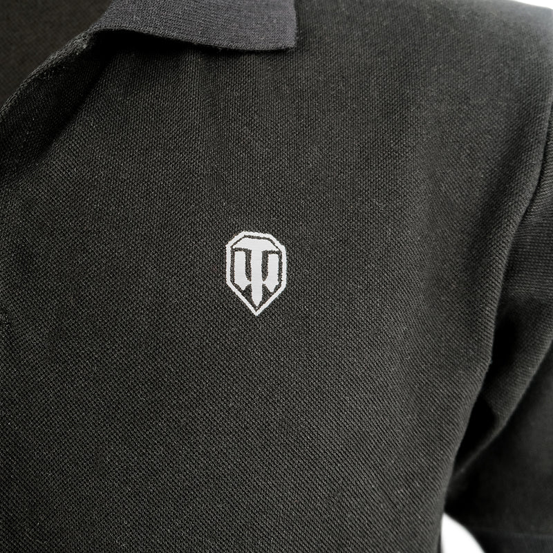 World of Tanks polotrøje med broderi sort