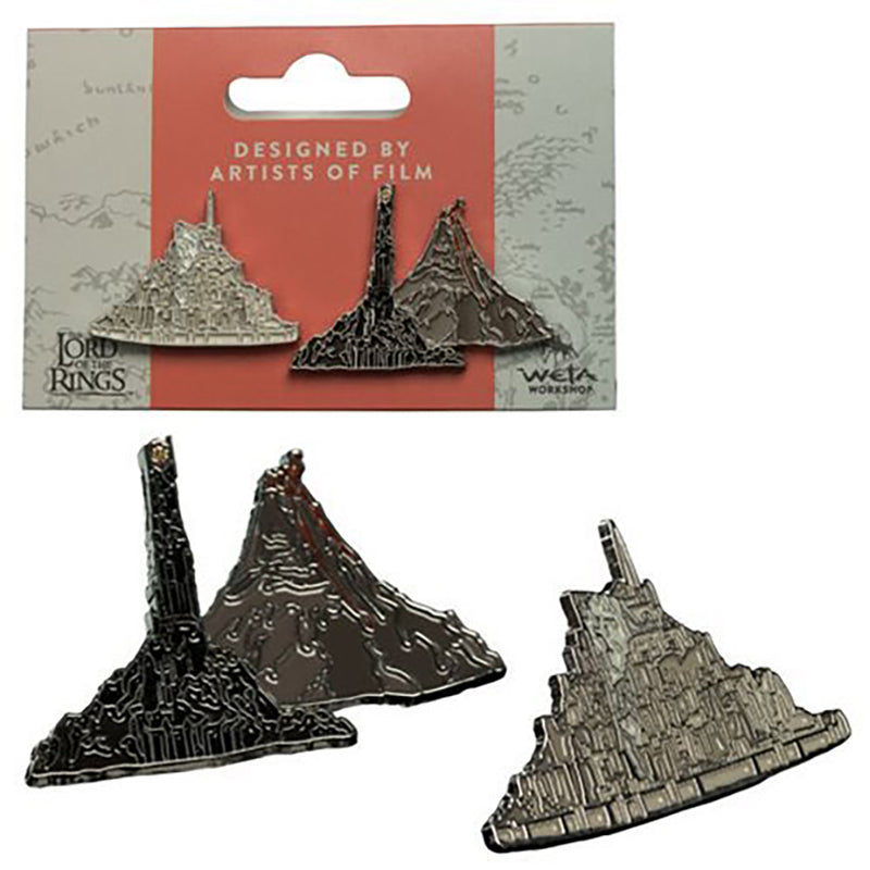 Weta Workshop The Lord of the Rings - Minas Tirith & Mount Doom pinsæt, 2 stk.