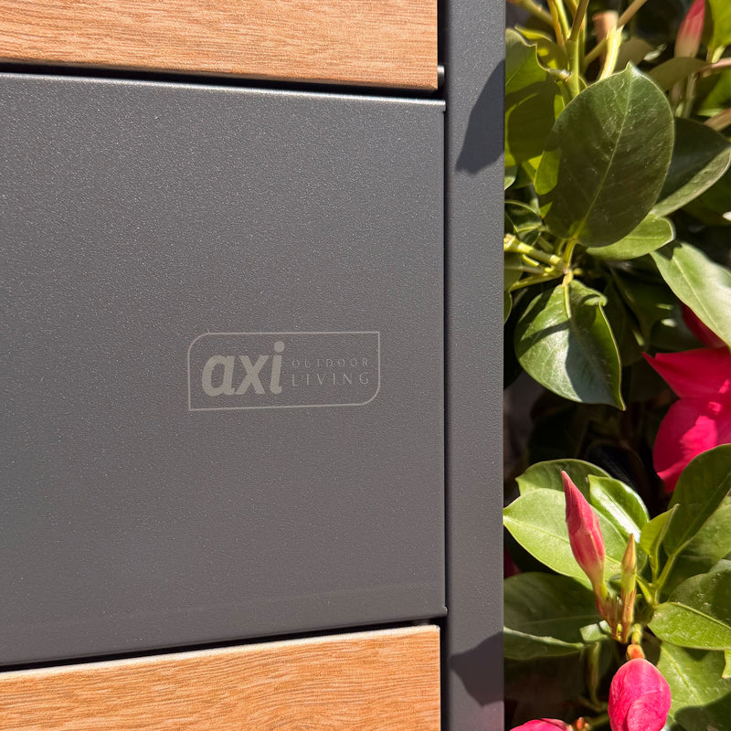 AXI Levi Metal Pakkepostkasse i Antracit/Trælook