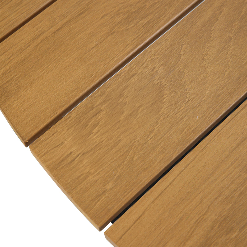 AXI Taco Picnicbord med 2 bænke Rundt - Antracit/Teak-look Polywood