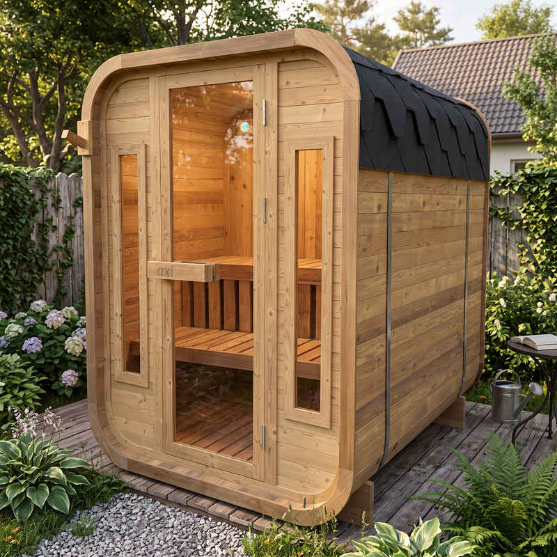 AXI Kubus Udendørs Sauna Thermowood 2-4 Personer - ekskl. Saunaovn