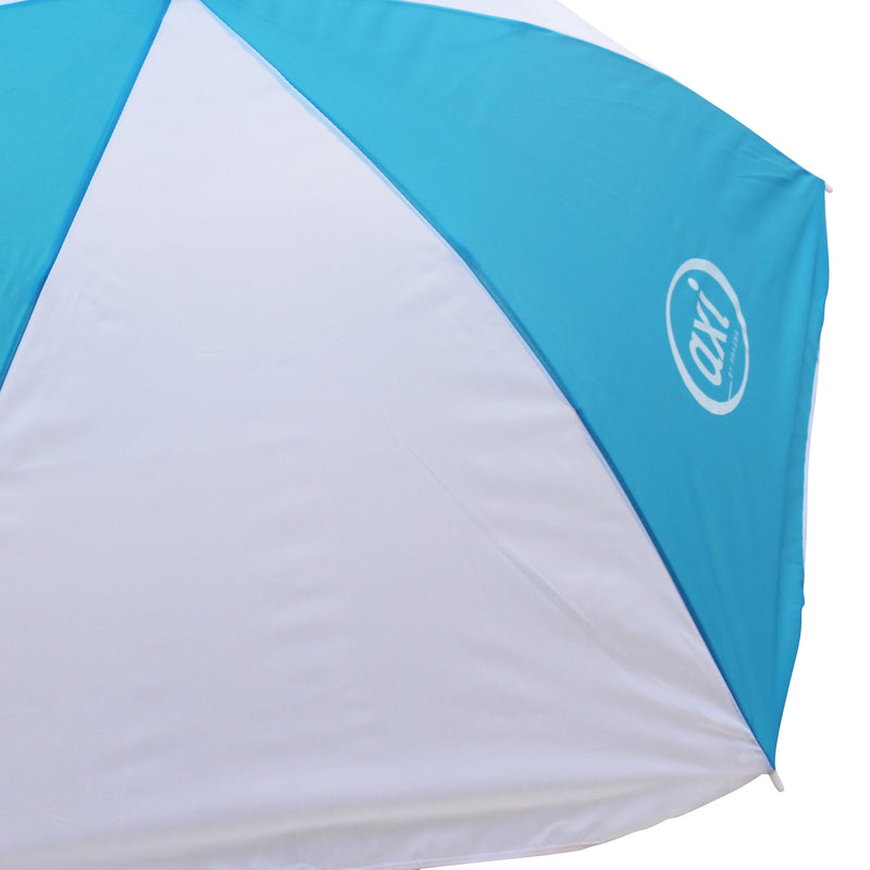 AXI Nick Picnicbord Antracit/Brun - Parasol Blå/Hvid