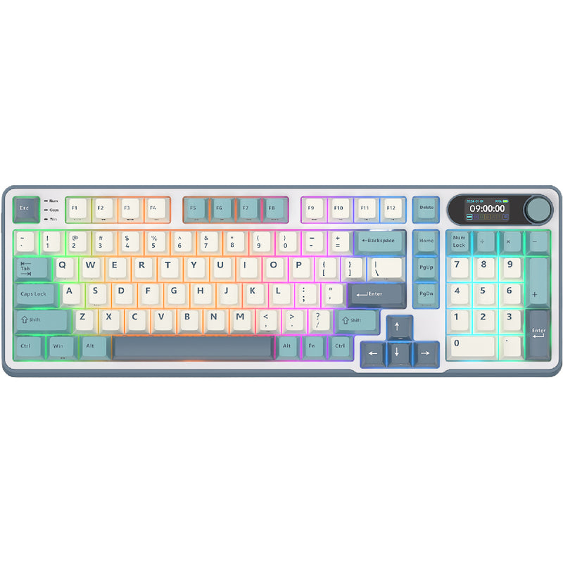 Royal Kludge S98 TFT lineær 98K Light Cloud - RGB ANSI (ENG) trådløs