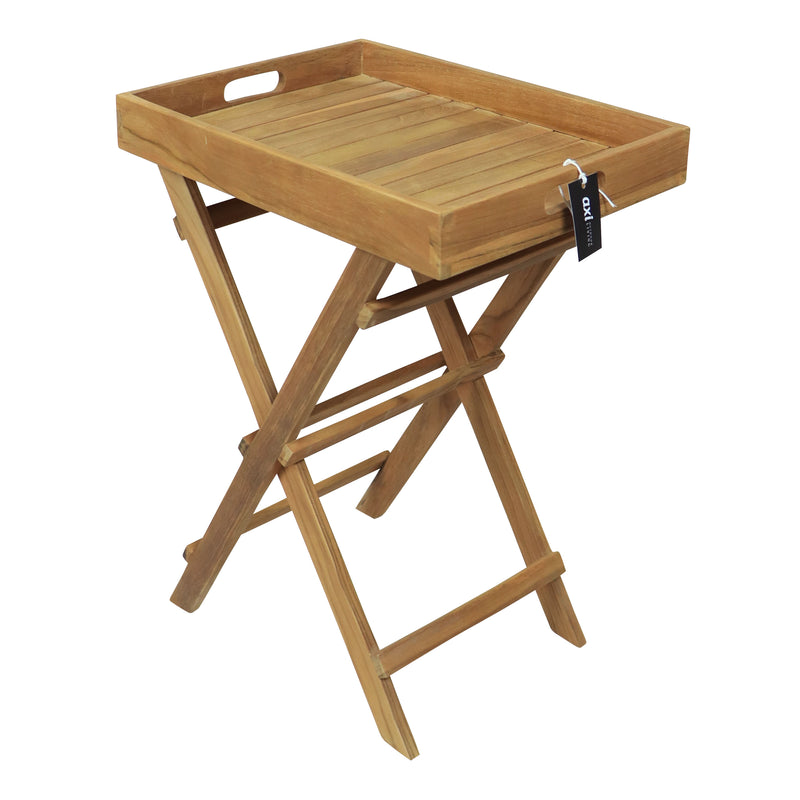 AXI Inda Teak Sidebord sammenklappeligt med aftagelig bakke