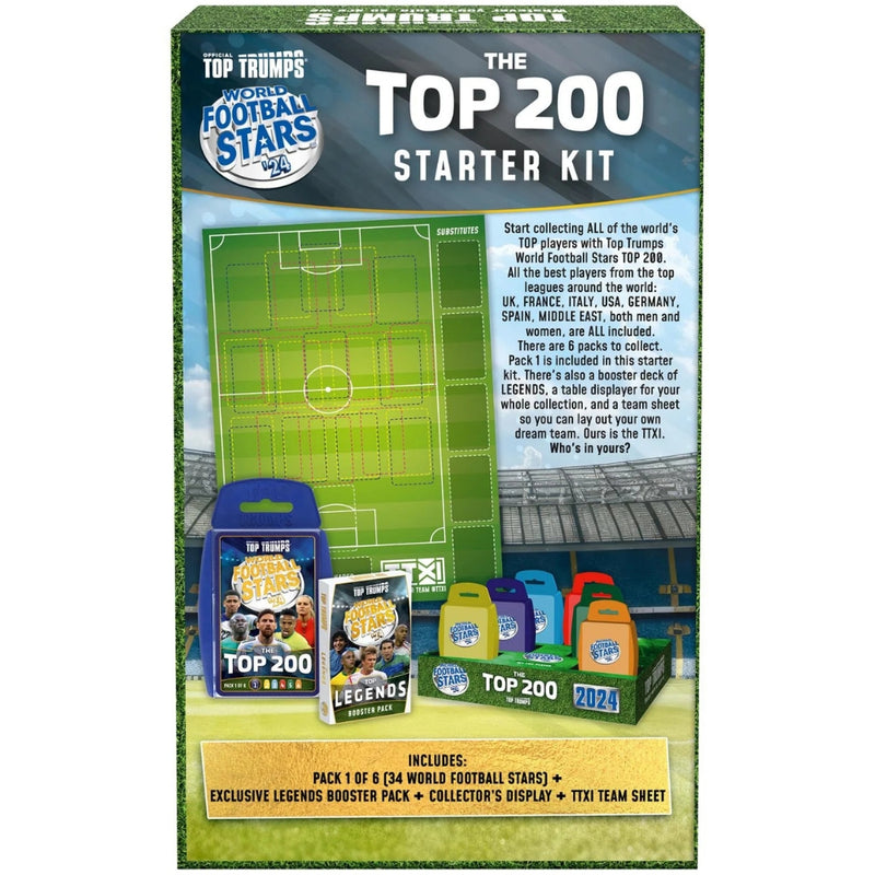 Top Trumps TT-BOX - startsæt World Football Stars Top 200 (engelsk)