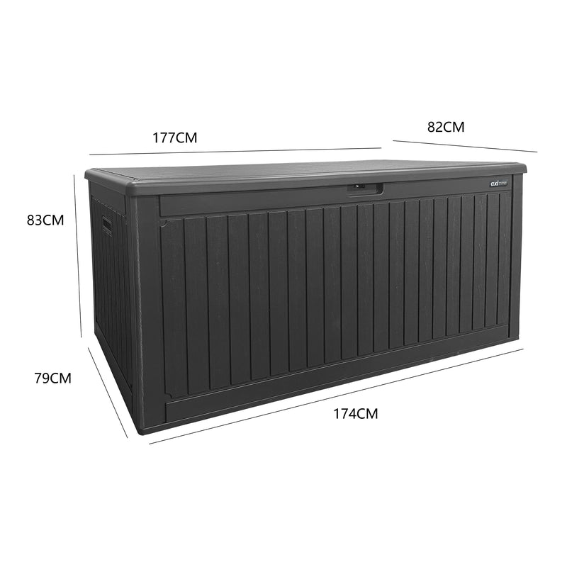 AXI Mike Opbevaringsboks i plast 1000 Sort – 177x82x83 cm