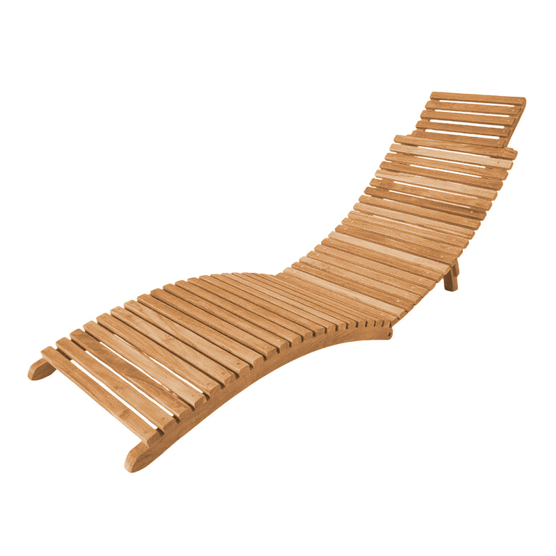 AXI Manny Teak buet Liggestol sammenklappelig