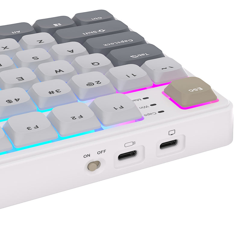 Royal Kludge N80 lineær 80K Pearly Dawn - RGB ANSI (ENG) trådløs