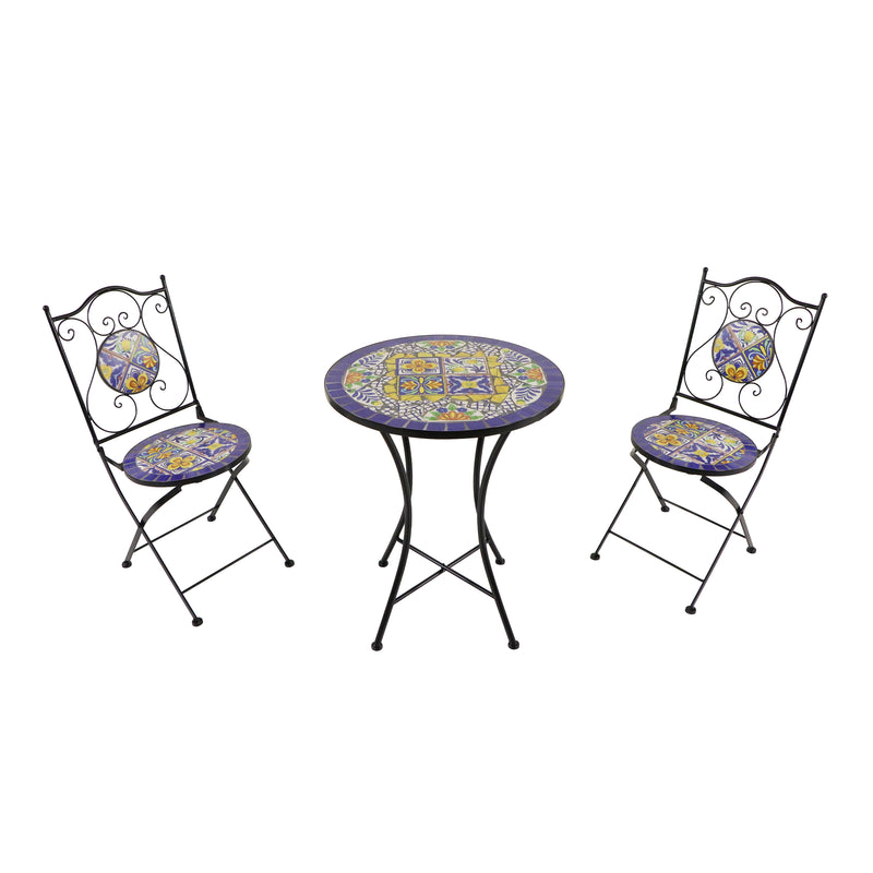 AXI Amélie Bistrosæt Mosaik Middelhavsstil - Blå/Gul