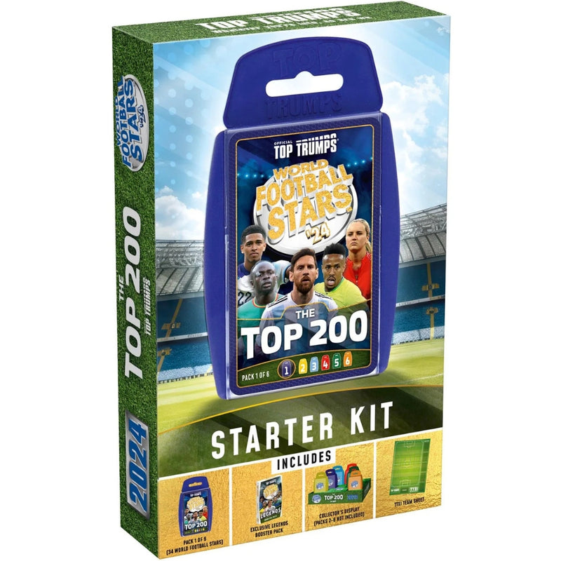 Top Trumps TT-BOX - startsæt World Football Stars Top 200 (engelsk)