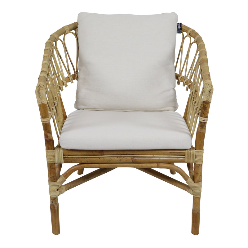 AXI Mary Rattan Loungesæt – 4 dele med sofa, bord og 2 stole Natur/hvid
