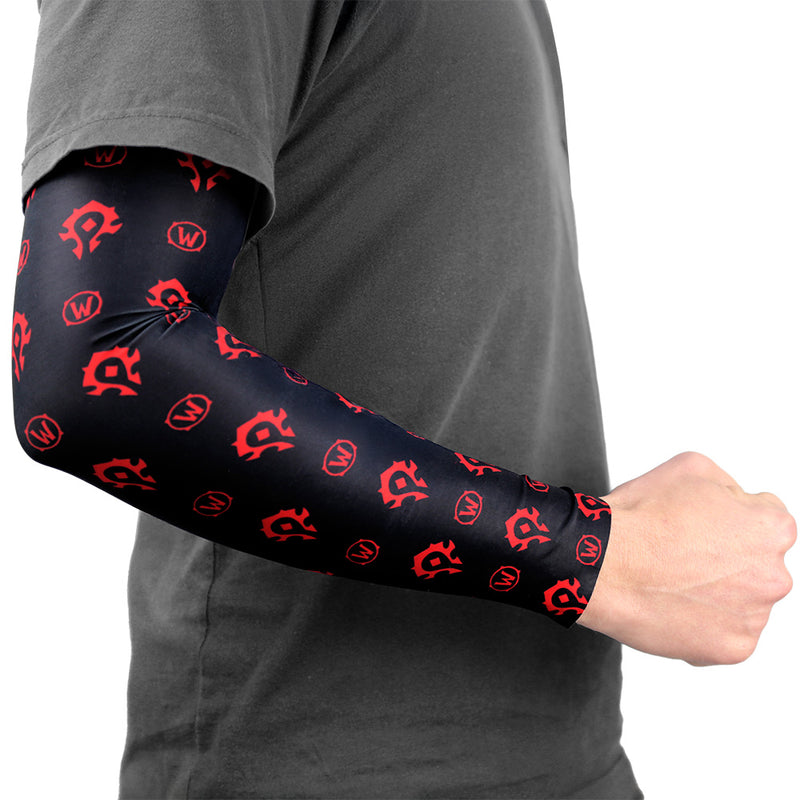 World of Warcraft Horde sømløst gaming-armærme sort/rød