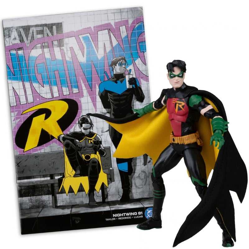 DC Direct Robin Tim Drake (Nightwing #81) 7 tommer actionfigur med tegneserie McFarlane Toys (Red Platinum Edition)