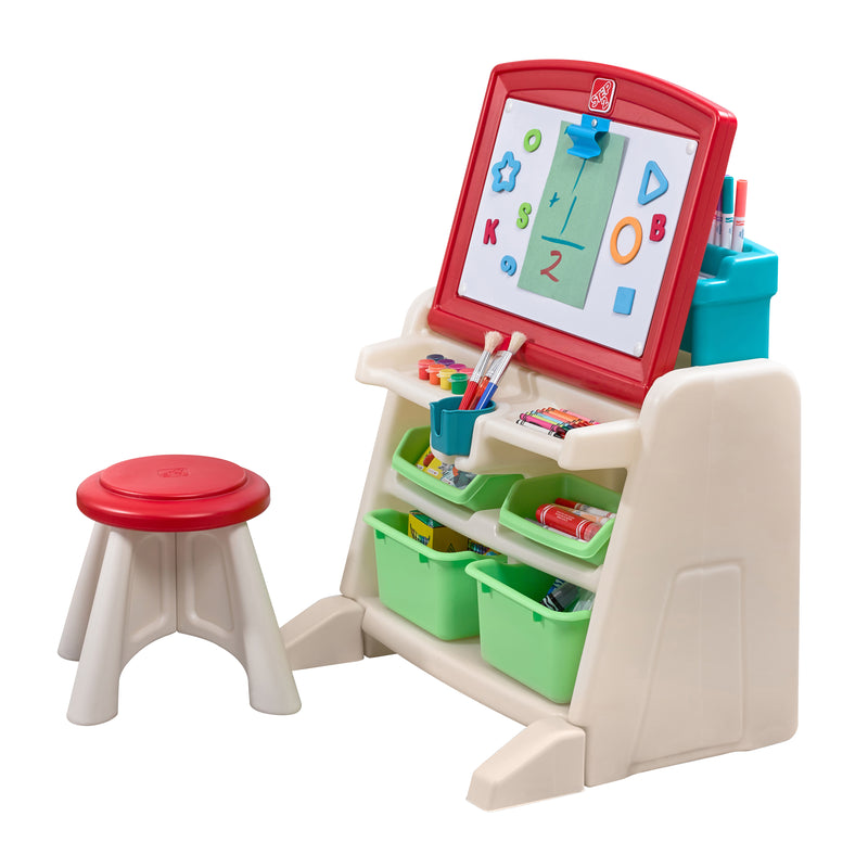 Step2 Flip & Doodle Easel Desk med skammel