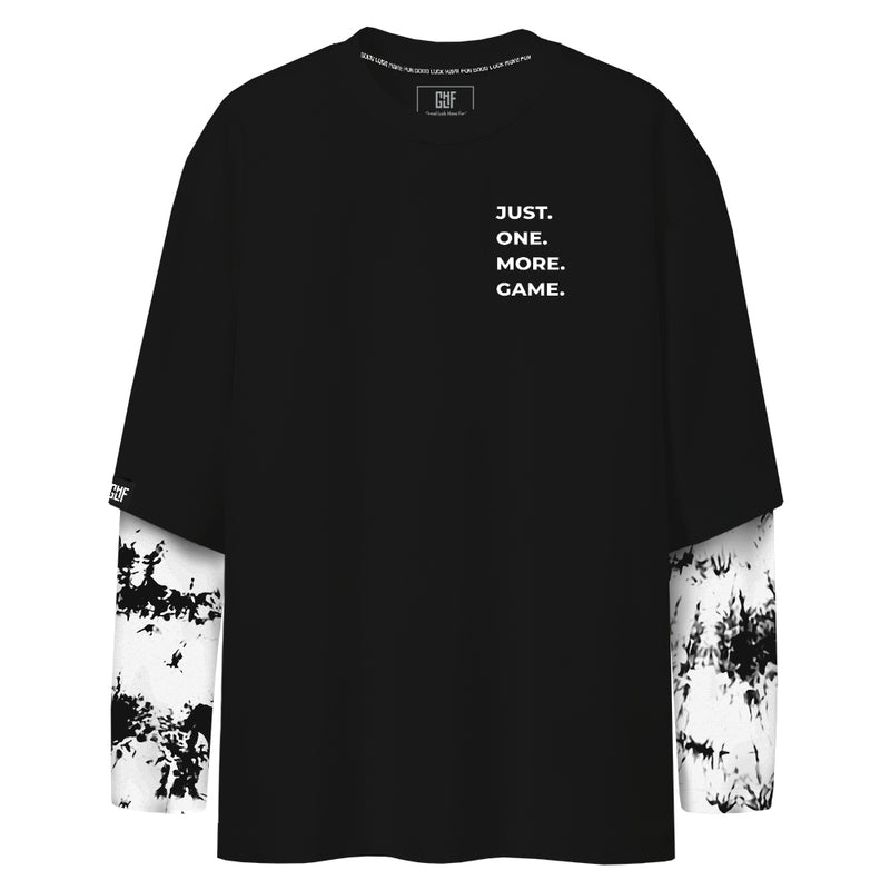 FragON langærmet tie dye T-shirt, grå
