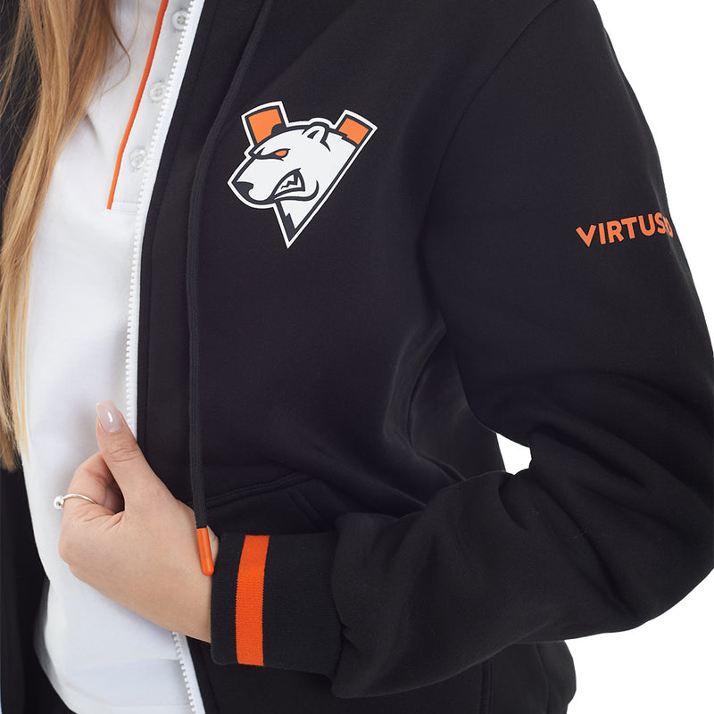 Virtus.pro hættetrøje med lynlås sort