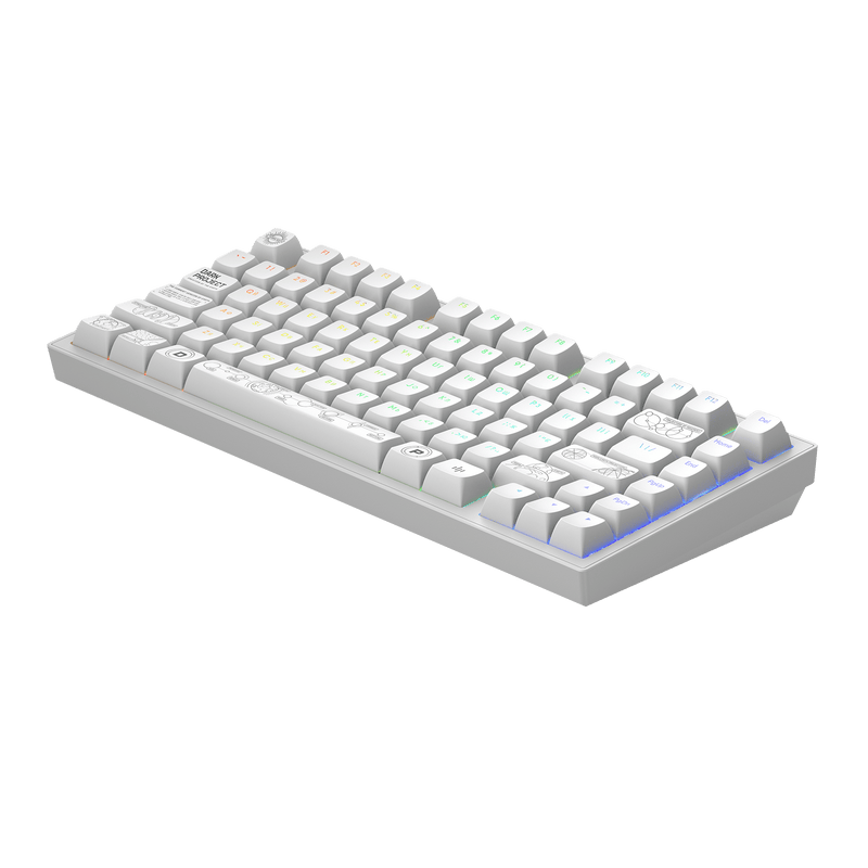 Dark Project ALU Terra Nova hvid - trådløst gamingtastatur (ANSI UA)