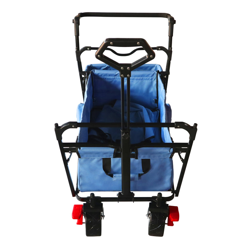 AXI AB210 sammenklappelig Strandvogn med tag, taske, bremse og styr - Blå