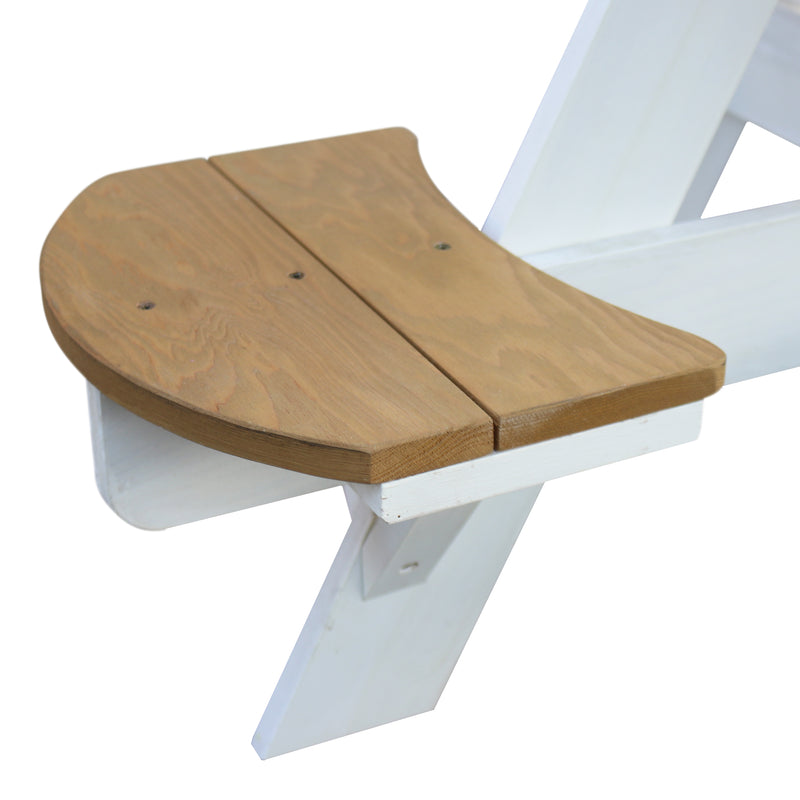 AXI UFO Picnicbord Rundt - Brun/Hvid