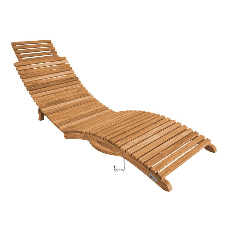 AXI Manny Teak buet Liggestol sammenklappelig
