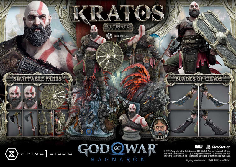Prime 1 Studio Real Elite Masterline God of War: Ragnarok Kratos Ultimate Bonus Version