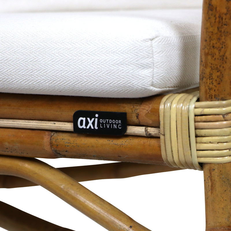 AXI Mary Rattan Loungesæt – 4 dele med sofa, bord og 2 stole Natur/hvid