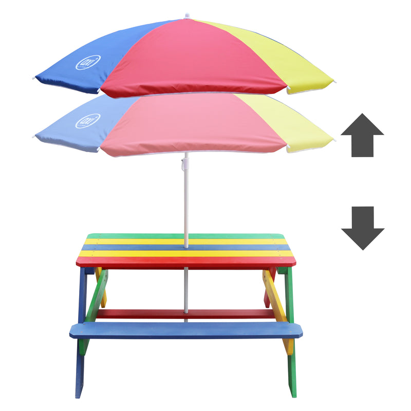 AXI Nick Picnicbord Regnbue - Parasol Regnbue