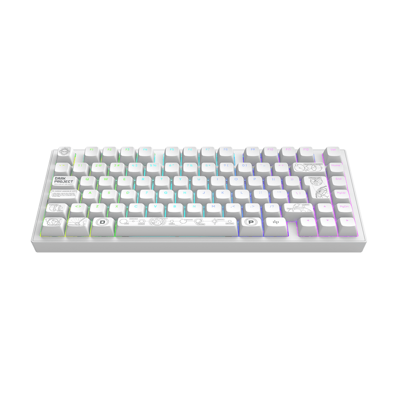Dark Project ALU Terra Nova hvid - trådløst gamingtastatur (ISO DE)