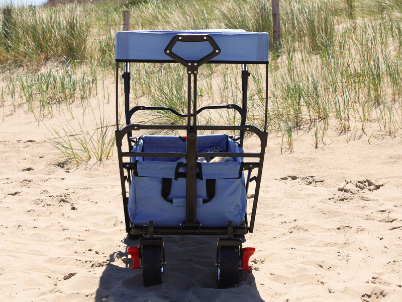 AXI AB210 sammenklappelig Strandvogn med tag, taske, bremse og styr - Blå