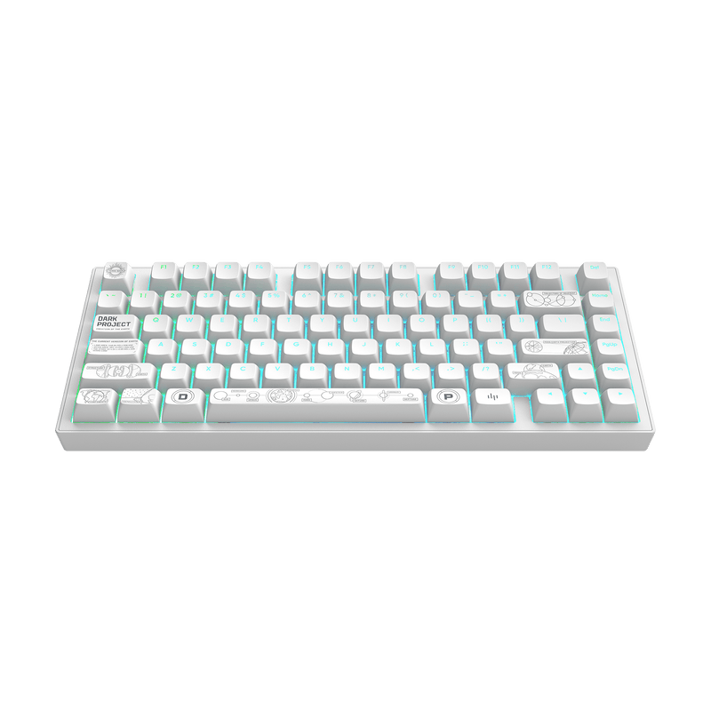 Dark Project ALU Terra Nova hvid - trådløst gamingtastatur (ANSI)