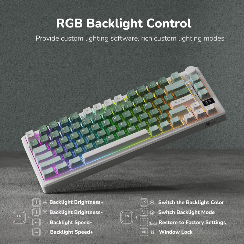 Royal Kludge M75 OLED 81K Phantom - RGB ANSI (ENG) trådløs